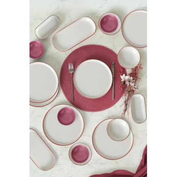 Set de mic dejun, Hermia, 275KRM1965, Antibacterian, Roz/Alb