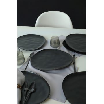 Set farfurii, Hermia, 275KRM2167, Antibacterian, Negru mat