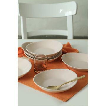 Set farfurii, Keramika, 275KRM2215, Ceramica , Nu absoarbe apa, Crem