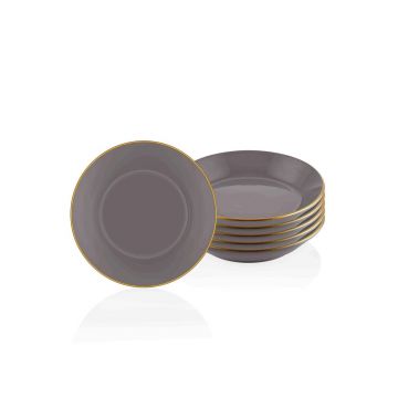 Set farfurii, Mia, 742TMA3325, Ceramica, Gri