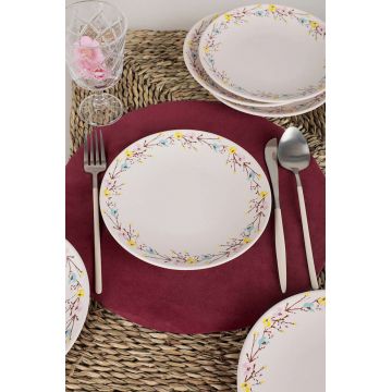 Set farfurii din ceramica pentru desert, Hermia, 275KRM1262, Multicolor