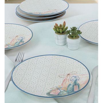 Set farfurii din ceramica pentru desert, Hermia, 275KRM1377, Antibacterian, Multicolor