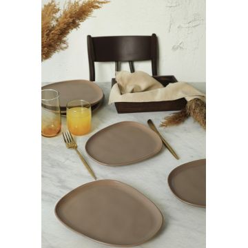 Set farfurii pentru desert, Hermia, 275KRM2183, Antibacterian, Grej