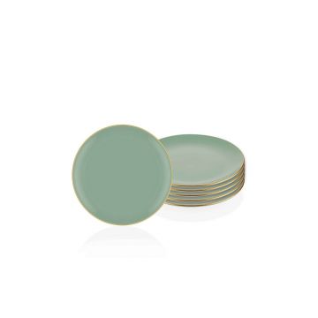 Set farfurii din ceramica pentru desert, Hermia, 742TMA3309, Verde