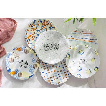 Set farfurii pentru desert, Hermia, 513RKT1113, Multicolor