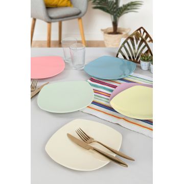 Set platouri servire desert, Hermia, 275KRM1895, Usor de curatat, Multicolor