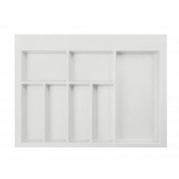 Suport organizare tacamuri Axispace, alb, pentru latime exterioara corp 700 mm, montabil in sertar de bucatarie