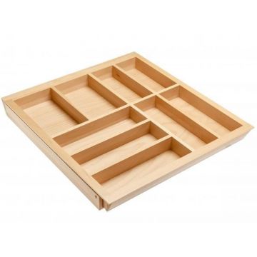 Suport organizare tacamuri Customi, extensibil 600-1000 mm, pentru latime exterioara corp 500 mm, fag