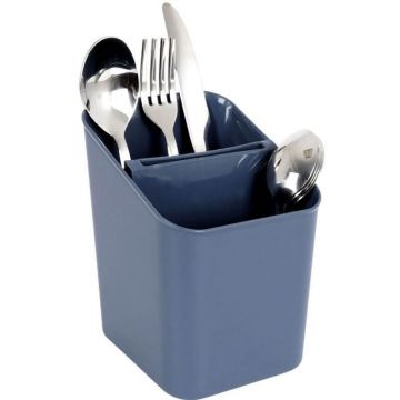 Suport pentru Tacamuri, Gri Inchis, 14 x 11.5 x 16 cm, Vilde