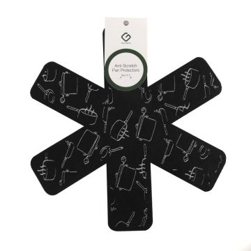 Suport Termoizolant din Pasla, Negru, pentru Vase Fierbinti, Grunberg, 3 Bucati