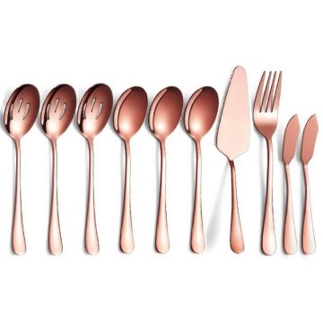 Tacamuri, 18/0 Inox, Auriu Roz, 10 Bucati, Berglander