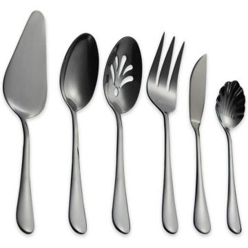 Tacamuri, 18/0 Inox, Negre, 6 Bucati, Berglander