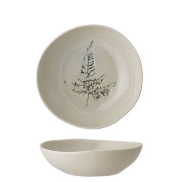 Farfurie adanca, Bloomingville, Bea, 21x6 cm, ceramica, natural