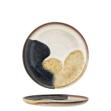 Farfurie desert, Bloomingville, Jules, 22x2 cm, ceramica, albastru