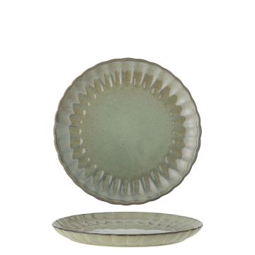 Farfurie desert, Bloomingville, Latina, 20x2 cm, ceramica, verde deschis