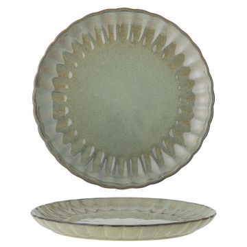 Farfurie intinsa, Bloomingville, Latina, 27x2 cm, ceramica, verde deschis
