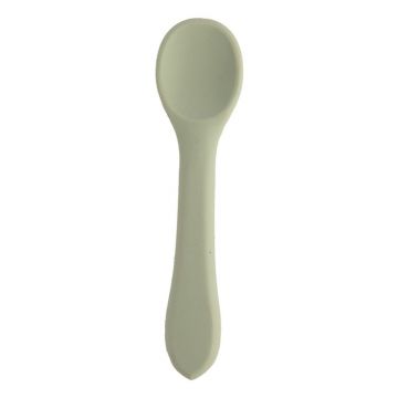 Lingură pentru copii verde salvie din silicon – Orion