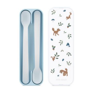 Linguri pentru copii albastru-deschis din plastic 2 buc. Forest Friends by Little Dutch – Mepal