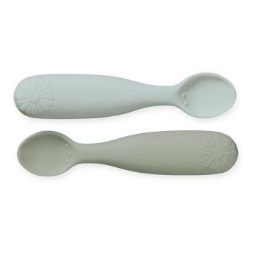 Linguri pentru copii, kaki/albastru-deschis din silicon 2 buc. Olive Mix – Cam Cam Copenhagen