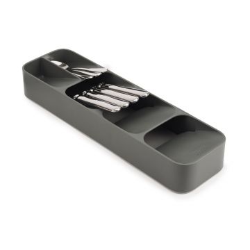 Organizator de tacâmuri gri din plastic 11 x 39,5 cm Duo – Joseph Joseph