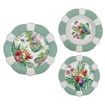 Serviciu de masa 18 piese, Oasi, Brandani, portelan New Bone China