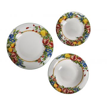 Serviciu de masa 18 piese, Prospero, Brandani, portelan New Bone China