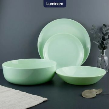 Serviciu de masa 19 piese, Luminarc, Diwali Paradise, sticla securizata, verde
