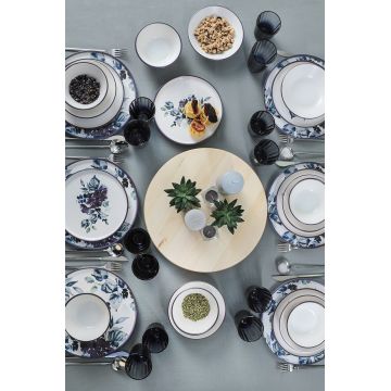 Serviciu de masa, Hermia, 275KRM1934, Antibacterian, Alb / Albastru / Mov