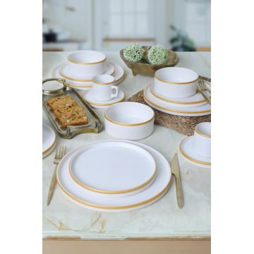 Serviciu de masa, Hermia, 275KRM2510, Antibacterian, Alb mat