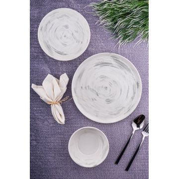 Serviciu de masa, Hermia, 824MXL1108, Farfurie: 20 x 20 x 5 cm (4 bucăți), Multicolor