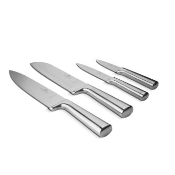 Set 4 cutite Berlinger Haus, Matte Black, inox, argintiu