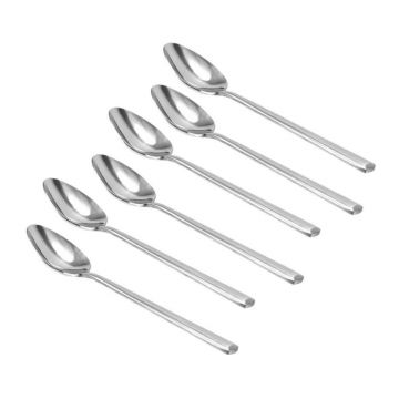 Set 6 Lingurite Ceai Paris, 14 x 3 cm, Inox, Perfect Home