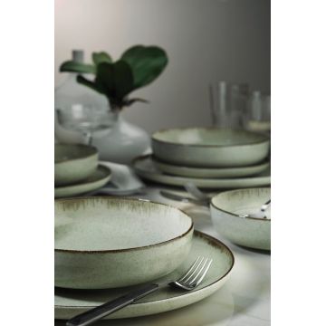 Set de cină (12 piese), L'essentiel Maison, 710KTP9752, Farfurie: 20 cm (4 bucăți), Verde