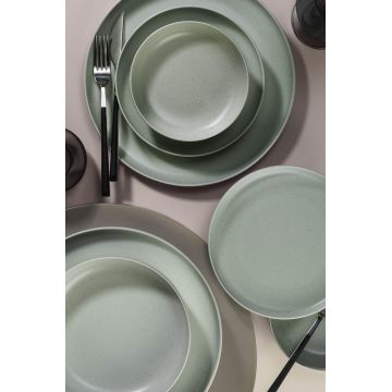 Set de cină (16 bucăți), L'essentiel Maison, 710KTP3606, Farfurie: 20 x 20 x 5 cm (4 bucăți), Multicolor