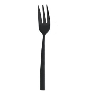 Set de furculițe pentru desert negru din oțel inoxidabil 2 buc. Black – Orion