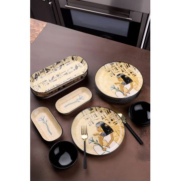 Set de mic dejun (13 Pieces), L'essentiel Maison, 335RTN1184, Farfurie mică: 13 x 25 x 2 cm (2 bucăți), Multicolor