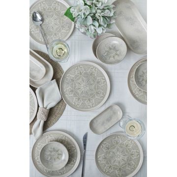 Set de mic dejun (14 piese), L'essentiel Maison, 275KRM2519, Eco-Friendly, Crem