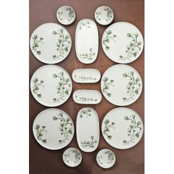 Set de mic dejun (14 piese), L'essentiel Maison, 335RTN1216, Platou: 22 cm (2 bucăți), Multicolor