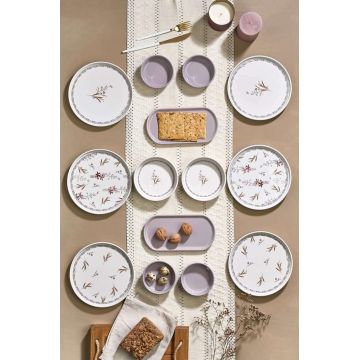 Set de mic dejun (14 piese), L'essentiel Maison, 430KSV6131, Platou: 22 x 11 x 3,5 cm (2 bucăți), Multicolor