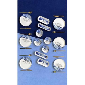 Set de mic dejun (14 piese), L'essentiel Maison, 759NRE1128, Platou: 20 x 6 x 3 cm (2 bucăți), Multicolor