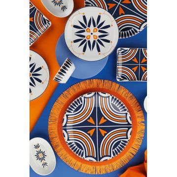 Set de mic dejun (18 piese), L'essentiel Maison, 710KTP9806, Platou: 21 cm (6 bucăți), Multicolor