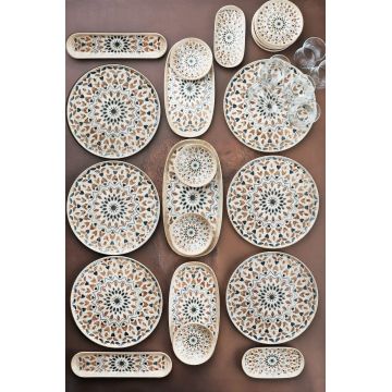 Set de mic dejun (29 Pieces), L'essentiel Maison, 335RTN1214, Oval de măslin: (2 bucăți), Multicolor