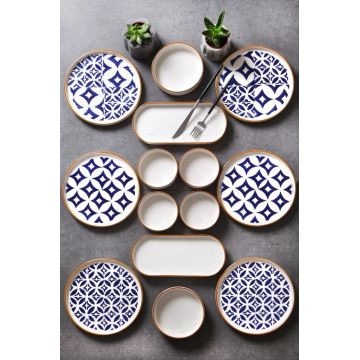 Set de mic dejun, Hermia, 430KSV1383, Platou: 25 x 11 x 3,5 cm (2 bucăți), Multicolor