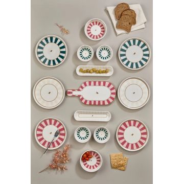 Set de mic dejun, Hermia, 430KSV1395, CERAMICĂ, Bol: 13,5 x 13,5 cm (2 bucăți), Multicolor