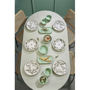 Set de mic dejun, Hermia, 430KSV4402, Platou: 22 x 11 x 3,5 cm (2 bucăți), Verde inchis