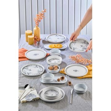 Set de mic dejun, Hermia, 430KSV6137, Platou: 22 x 11 x 3,5 cm (2 bucăți), Multicolor