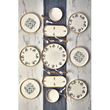 Set de mic dejun, Hermia, 430KSV6205, CERAMICĂ, Farfurie: 19 cm (6 bucăți), Multicolor