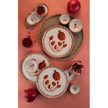 Set de mic dejun, Hermia, 710KTP3704, Bol Joker: 10 cm (2 bucăți), Crem / Roșu