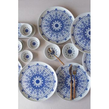 Set de mic dejun, Hermia, 719KTP9890, Bol Joker: 10 cm (2 bucăți), Alb/Albastru