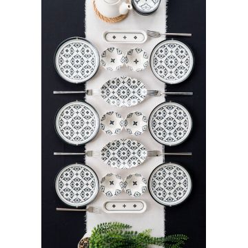 Set de mic dejun, Hermia, 858CMR1114, PORȚELAN, Platou: 20 cm (6 bucăți), Multicolor